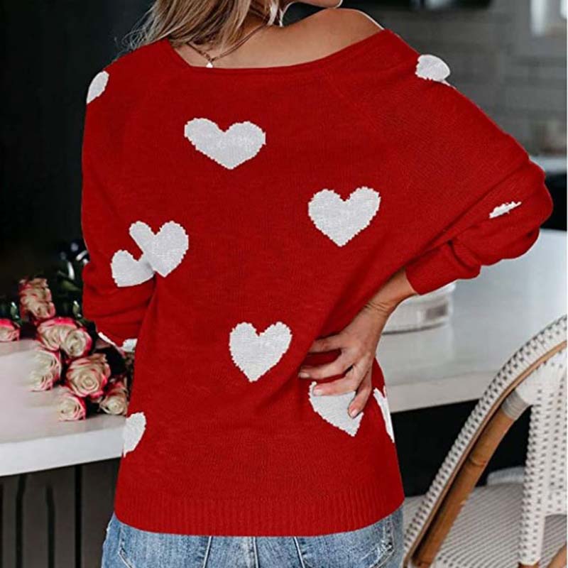 EB | Strickpullover Mit Herzmuster Für Damen