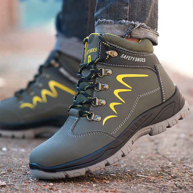 Sicherheit Ankle Schuhe Anti-smashing Stahl Kappe Kappe Stiefel Männer Bau Arbeit stiefel EB
