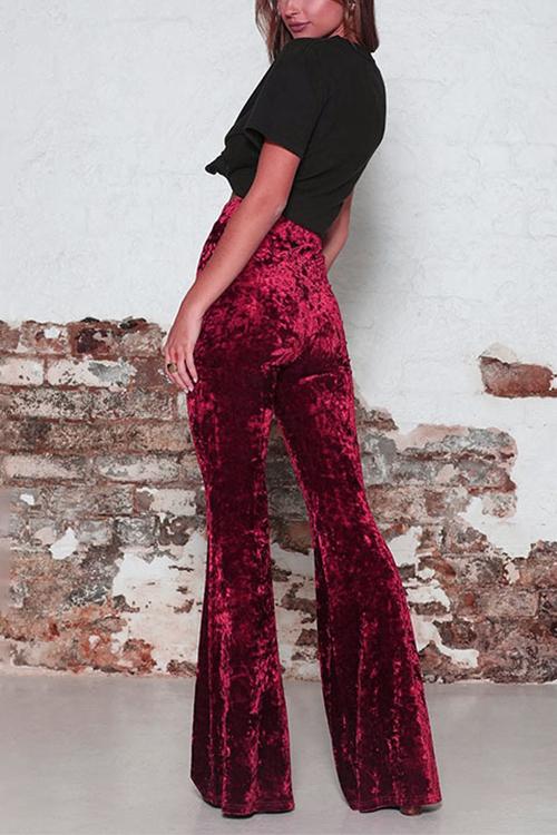 EB | Rosiedress Elastischer Bund Schlaghosen Samt Pants