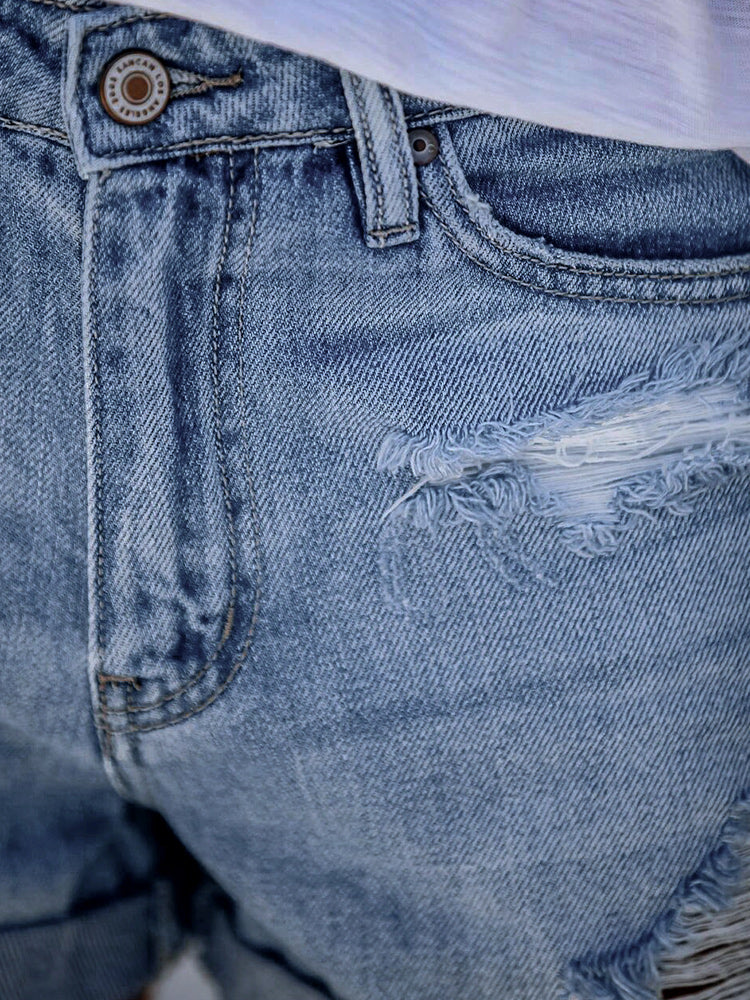 EB | Beinabschluss Ripped Jeans Shorts