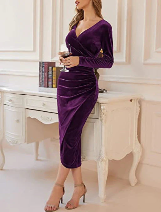 EB | Midi Samt Kleid