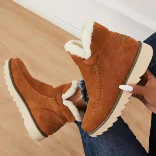 EB | Damenstiefel aus Plüsch-Schafsfell