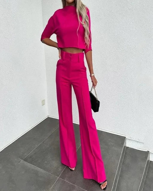 EB | Elegante Damen Set Mit Crop Top Und Hose