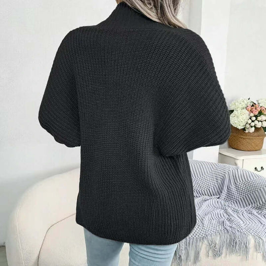 EB | Strickjacke - Damen Herbst Strick Offen-Front Strickjacke