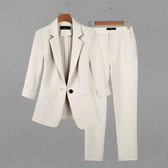 EB | Blazer und Hose - Taillierte Passform - Eleganter Ein-Knopf-Blazer - Schmale Anzughose