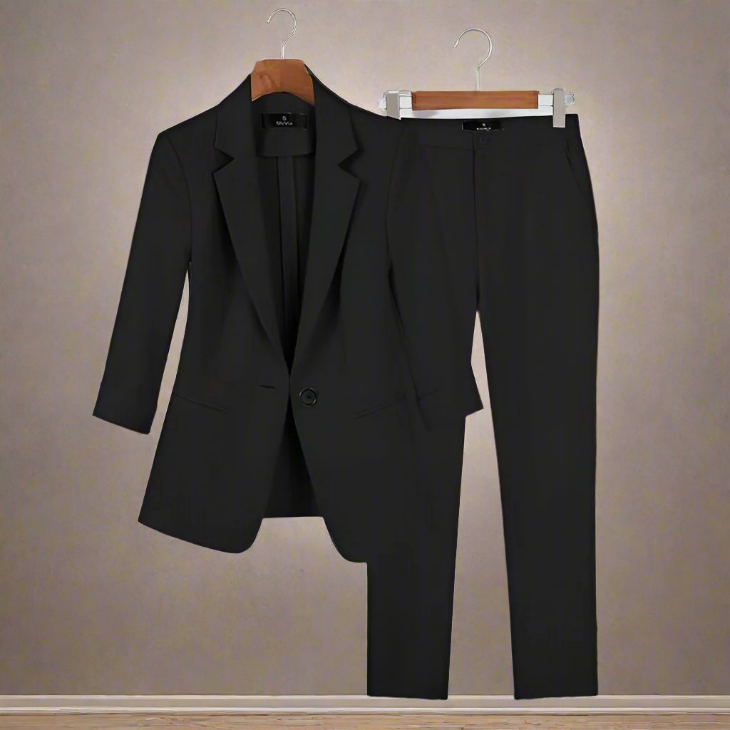 EB | Blazer und Hose - Taillierte Passform - Eleganter Ein-Knopf-Blazer - Schmale Anzughose
