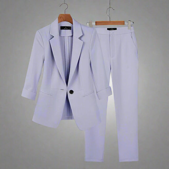EB | Blazer und Hose - Taillierte Passform - Eleganter Ein-Knopf-Blazer - Schmale Anzughose