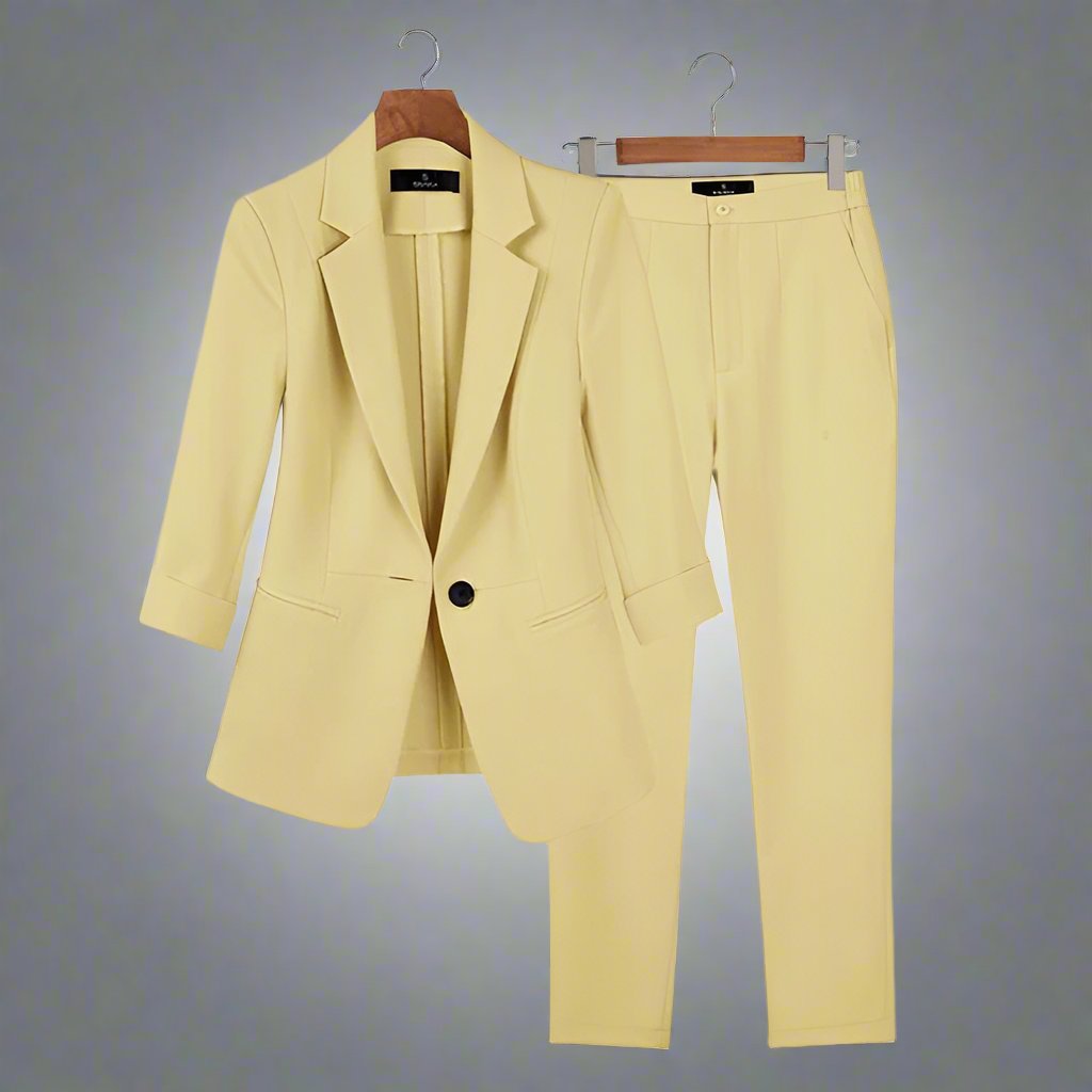 EB | Blazer und Hose - Taillierte Passform - Eleganter Ein-Knopf-Blazer - Schmale Anzughose