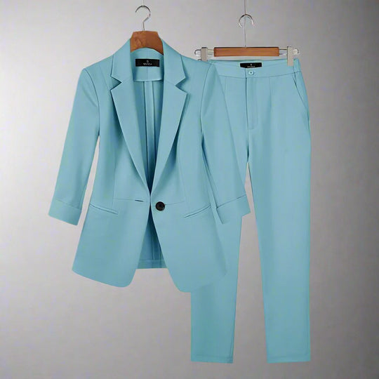 EB | Blazer und Hose - Taillierte Passform - Eleganter Ein-Knopf-Blazer - Schmale Anzughose
