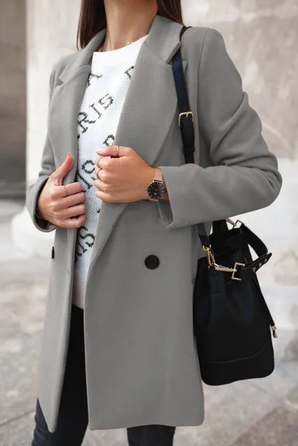 EB | Damen Langarm Wool Coat