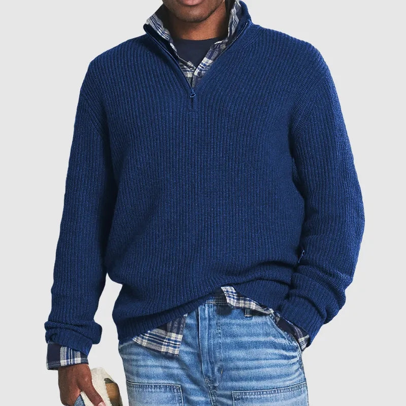 EB | Strickjacke mit Reißverschluss Baumwolle Lässig und Bequem