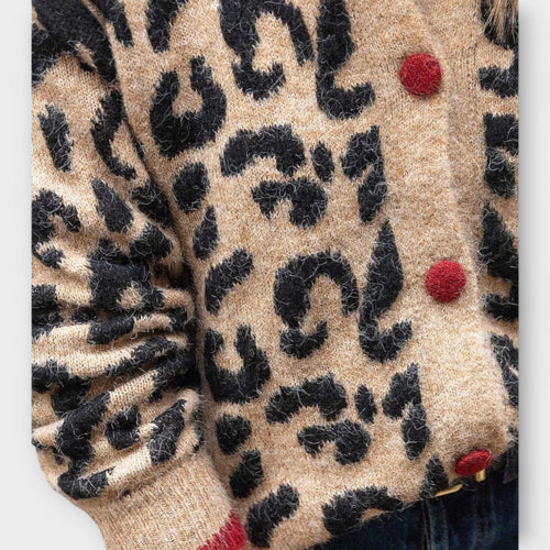 EB | Braun Leopard Strickjacke