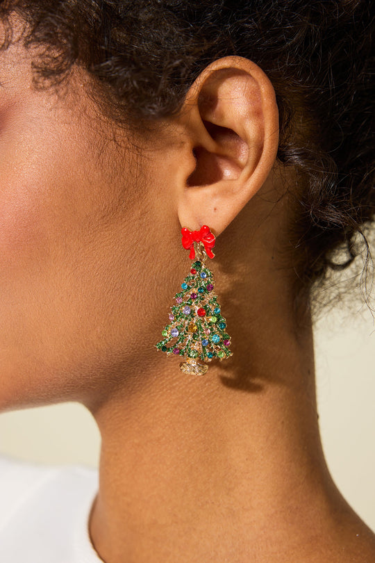 EB | Strass Weihnachtsbaumform Ohrringe