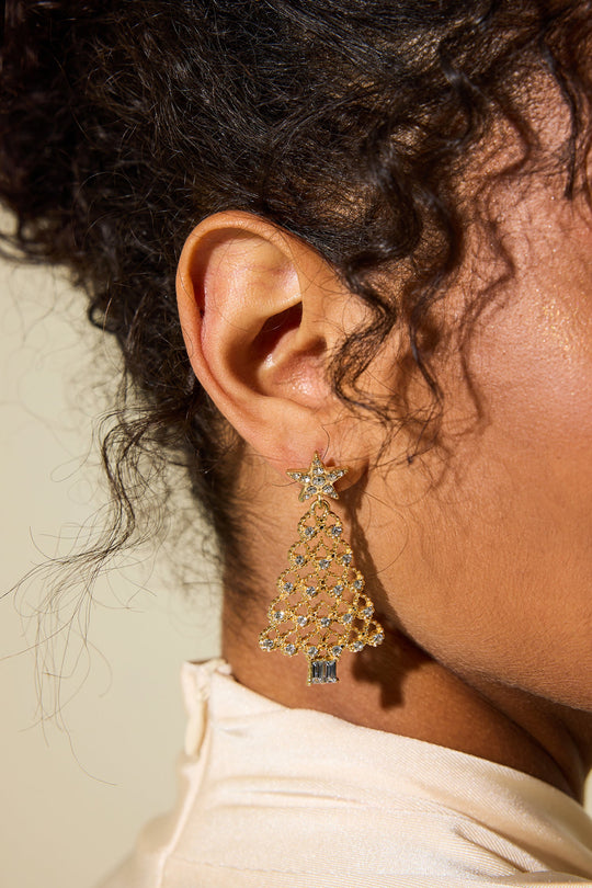 EB | Faux Diamant Weihnachtsbaumform Ohrringe
