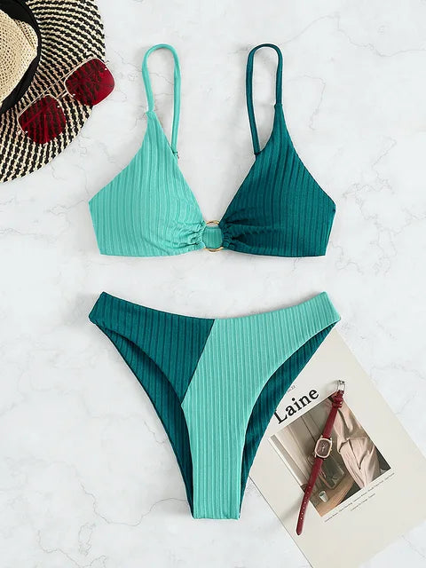 EB | EB | Push-Up-Bikini-Set mit Hoher Taille für Damen