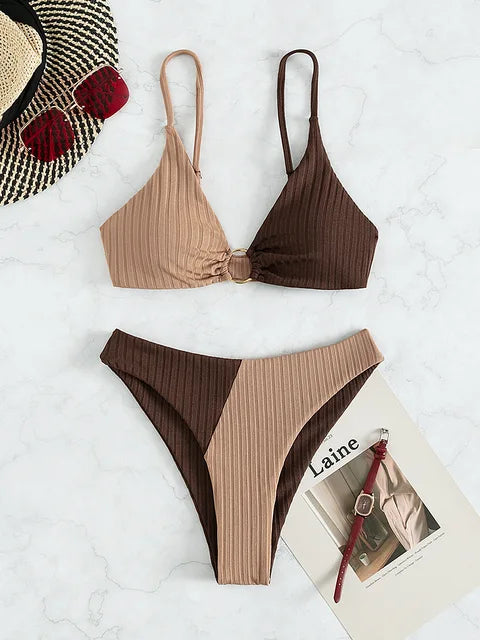 EB | EB | Push-Up-Bikini-Set mit Hoher Taille für Damen