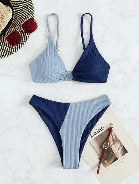 EB | EB | Push-Up-Bikini-Set mit Hoher Taille für Damen