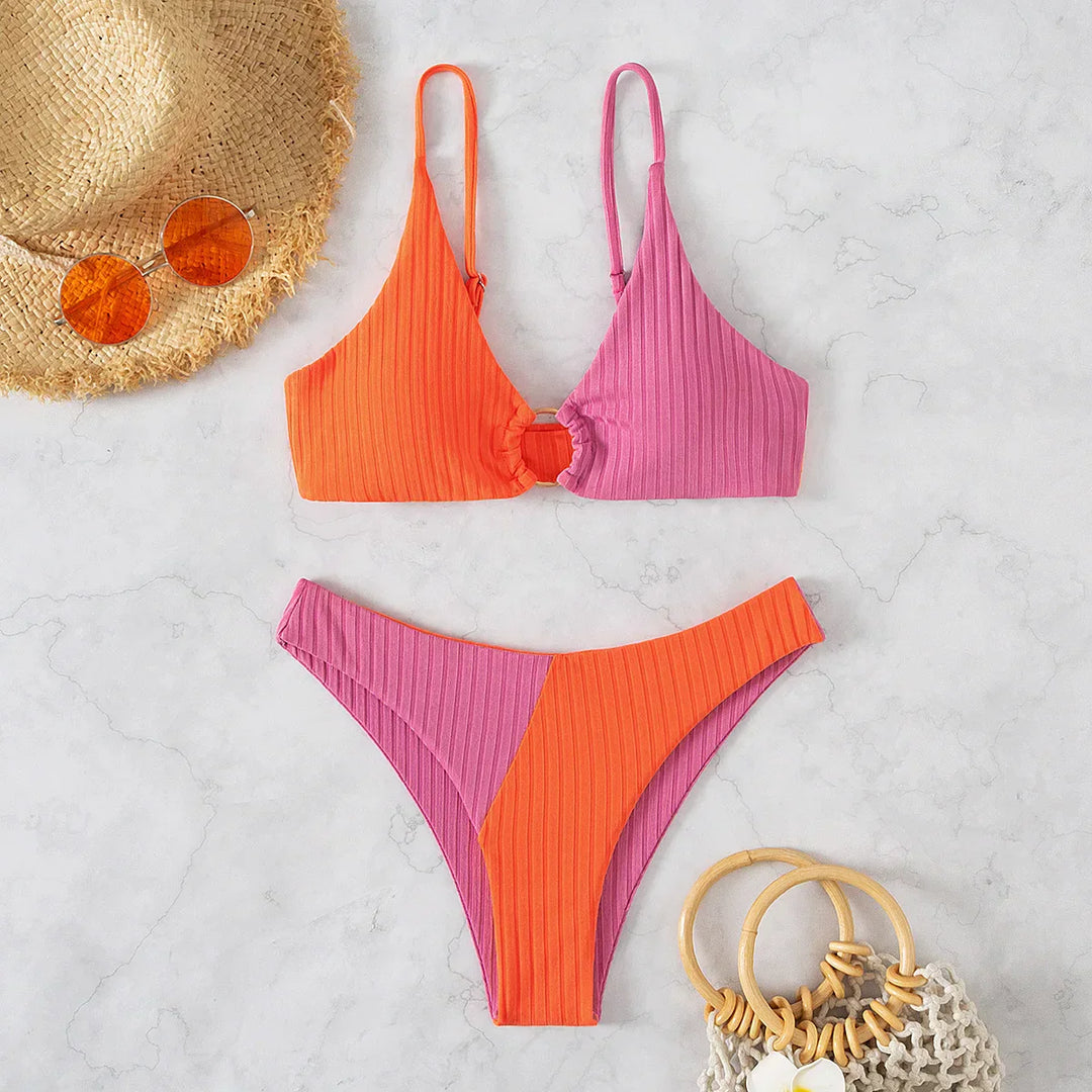 EB | EB | Push-Up-Bikini-Set mit Hoher Taille für Damen