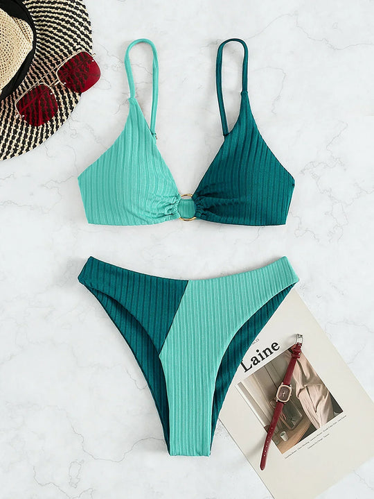 EB | EB | Push-Up-Bikini-Set mit Hoher Taille für Damen