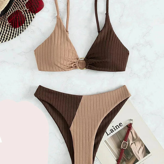 EB | EB | Push-Up-Bikini-Set mit Hoher Taille für Damen