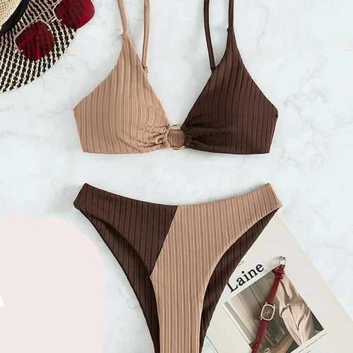 EB | EB | Push-Up-Bikini-Set mit Hoher Taille für Damen