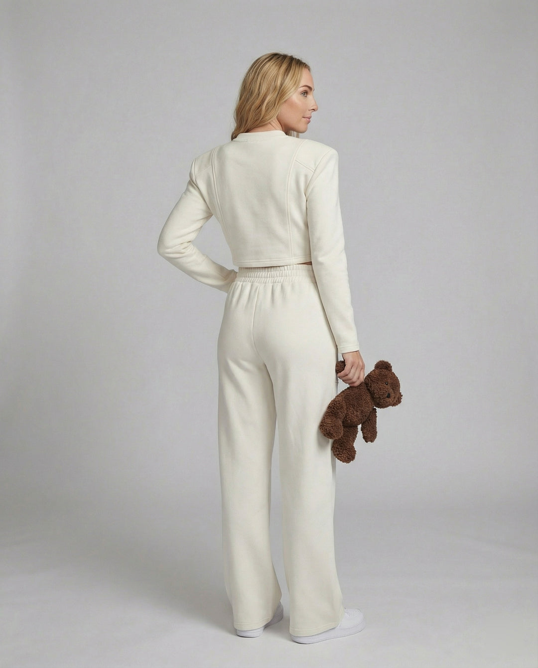Damen Strick Set Warmes Sweatshirt und Hose