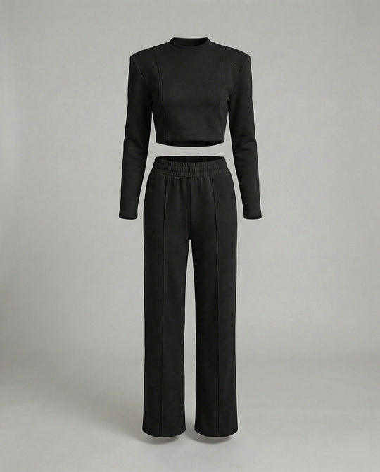 Damen Strick Set Warmes Sweatshirt und Hose