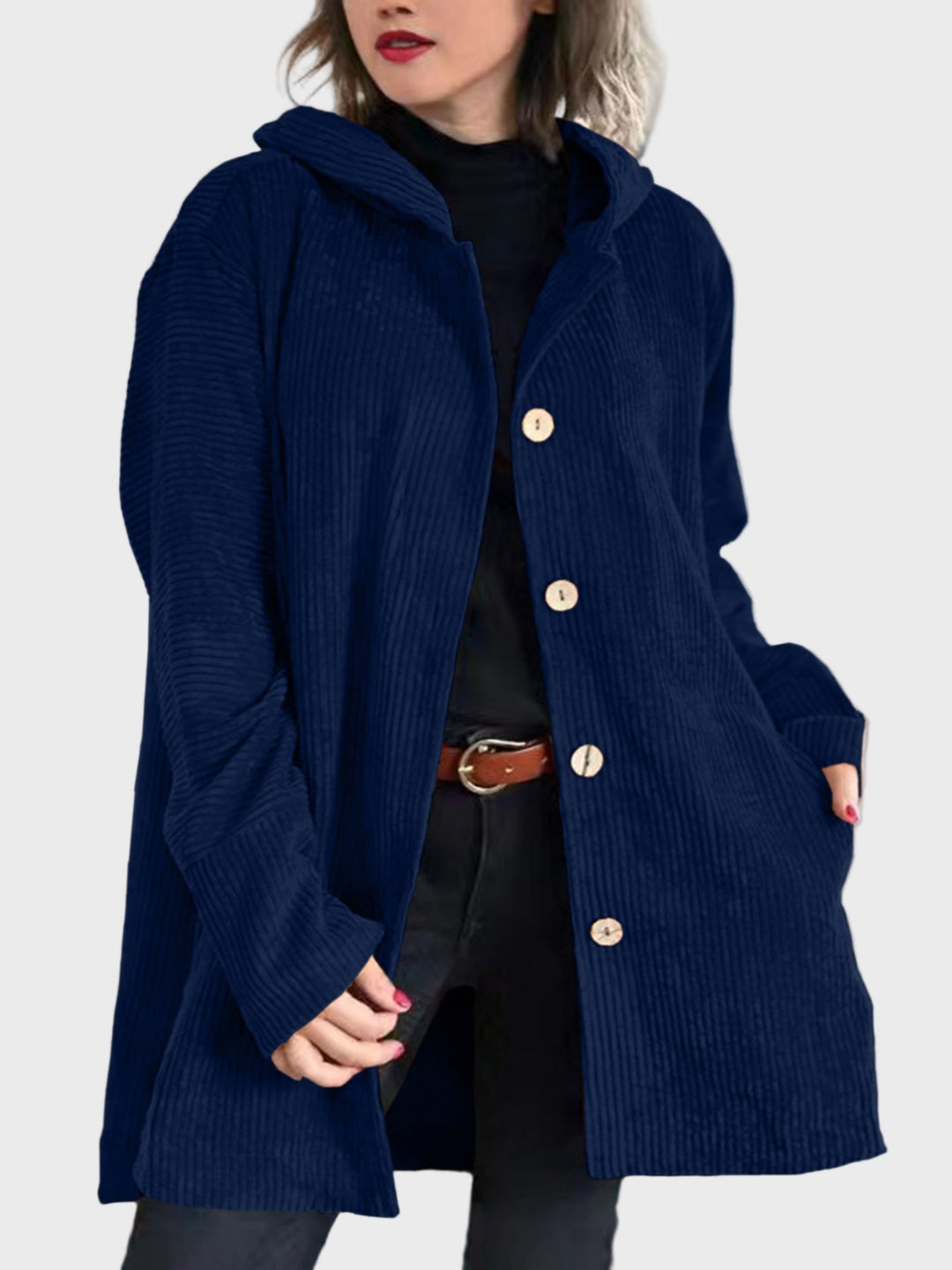 EB | Jacke mit Kapuze und Knöpfen