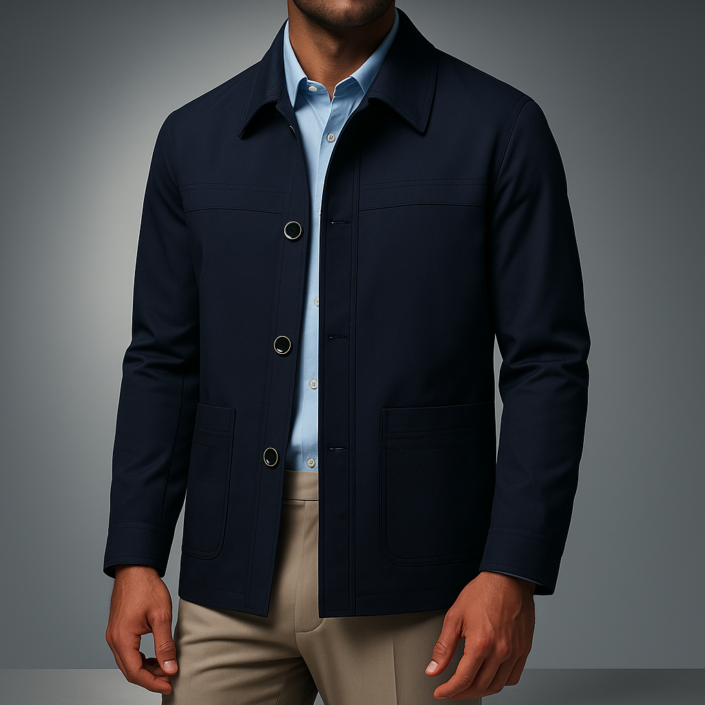 EB | Freizeitjacke mit Aufgesetzten Taschen und Knöpfen - Samuel