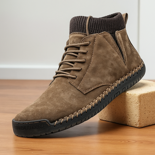 Retro-Wildlederschuhe mit Ripp- und Stichmuster EB EB