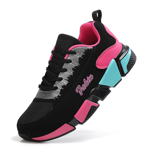 Damen Sportliche Sneakers mit atmungsaktivem Mesh-Obermaterial und rutschfestem Profil EB
