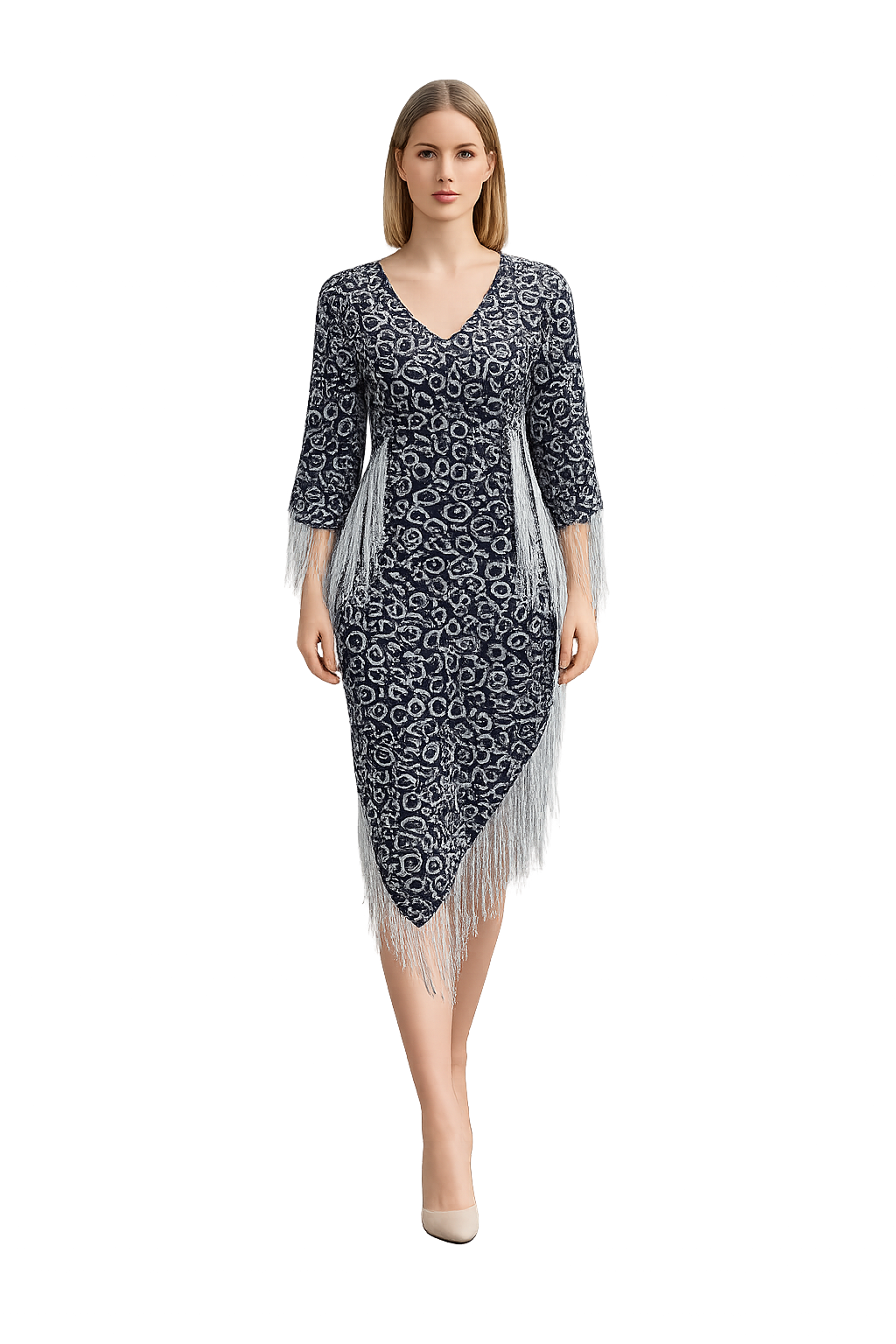 Damen Festliches Pailletten Kleid EB