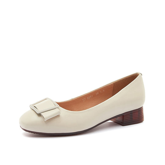 Damen Elegante Pumps mit modischem Schnallen-Detail und bequemem Blockabsatz EB