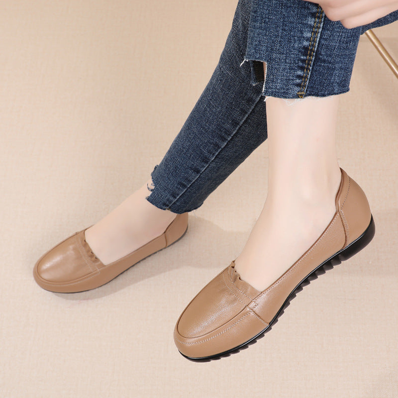 Damen Komfortable Mokassins mit elegantem Rüschendetail EB