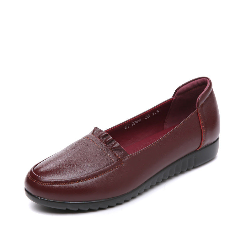 Damen Komfortable Mokassins mit elegantem Rüschendetail EB
