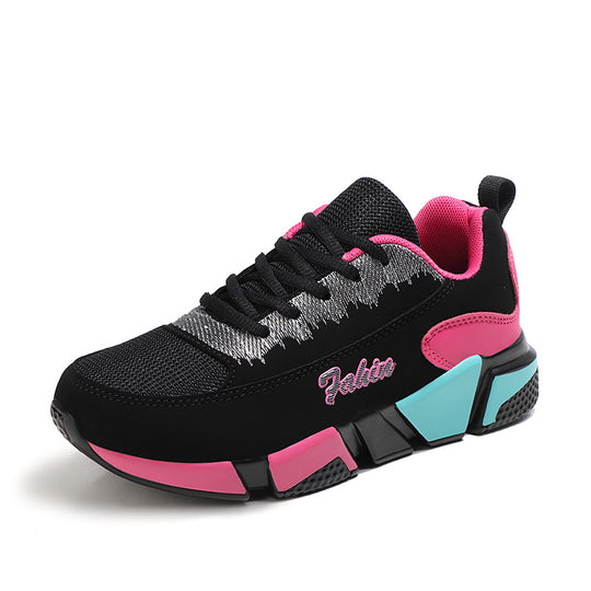 Damen Sportliche Sneakers mit atmungsaktivem Mesh-Obermaterial und rutschfestem Profil EB