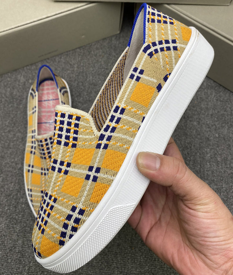 Damen Bequeme Slip-On Freizeitschuhe mit atmungsaktivem Obermaterial EB