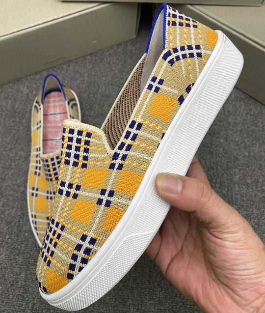 Damen Bequeme Slip-On Freizeitschuhe mit atmungsaktivem Obermaterial EB
