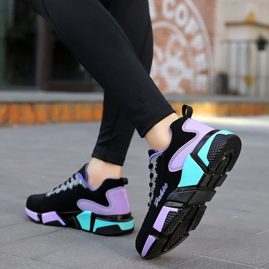 Damen Sportliche Sneakers mit atmungsaktivem Mesh-Obermaterial und rutschfestem Profil EB