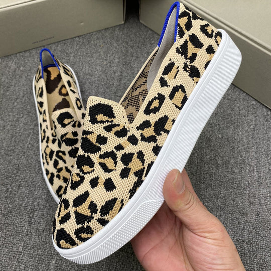 Damen Modische Slip-On Sneakers mit kreativem Muster EB