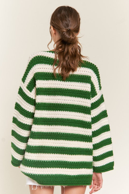 EB | Grün gestreifter Pullover