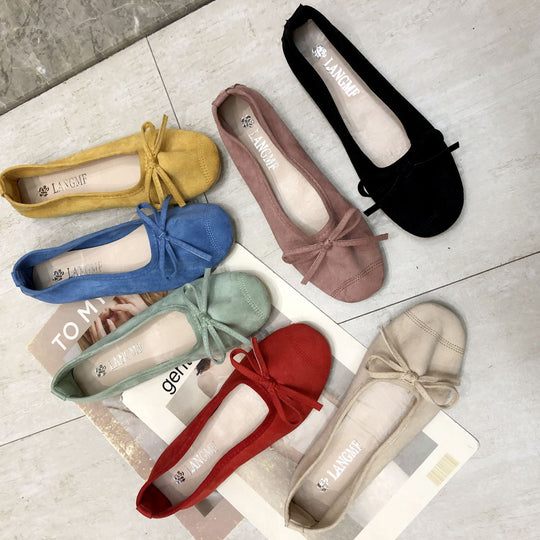 Damen Ballerinas mit zartem Schleifen-Design und weichem Obermaterial EB