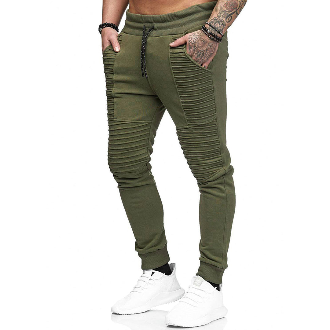Herren modische Sportpants mit strukturiertem Design und elastischem Bund EB