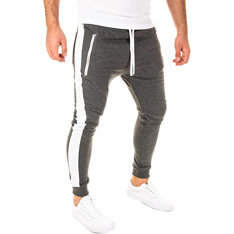 Herren Sportliche Jogginghose mit seitlichen Reißverschlusstaschen und elastischem Bund EB