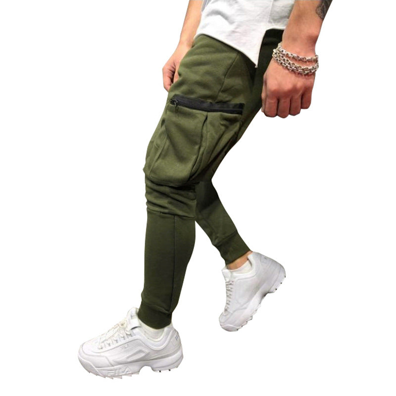 Herren modische Cargohose mit elastischem Bund und praktischen Taschen EB