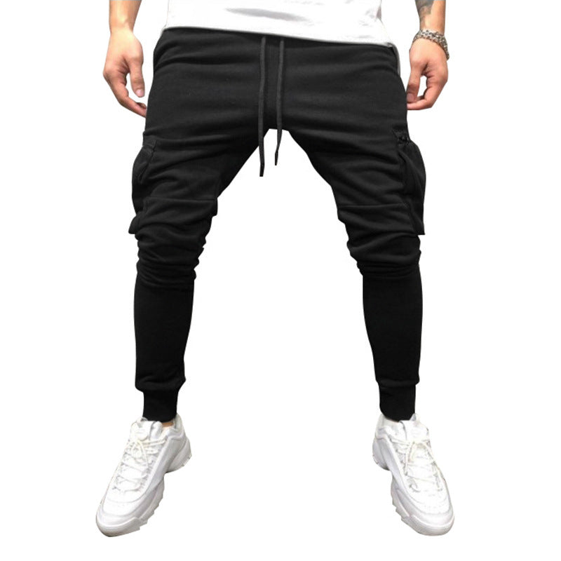 Herren modische Cargohose mit elastischem Bund und praktischen Taschen EB