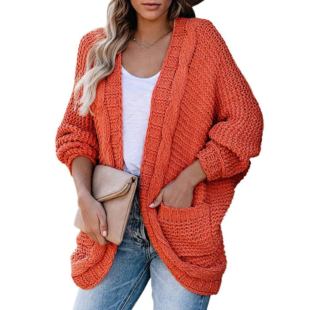 Damen Strickjacke mit lässigem Schnitt und tiefen Taschen EB