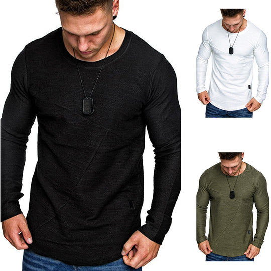 Herren Langarmshirt mit modernem Strukturdesign und komfortabler Passform EB