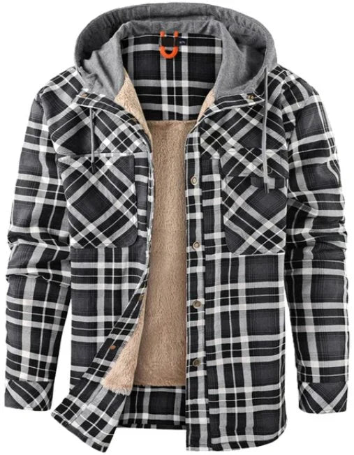 EB | Herren Outdoorjacke kariert mit Isolierung & wasserabweisender Beschichtung