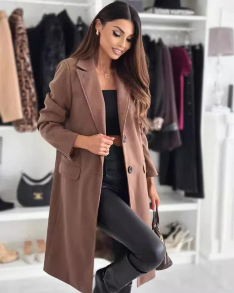 EB | Eleganter Langer Mantel Für Frauen